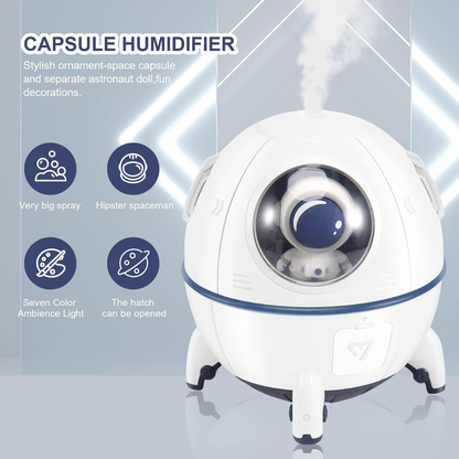 Humidificador 3 en 1 con aromaterapia y luz ambiental de 7 colores
