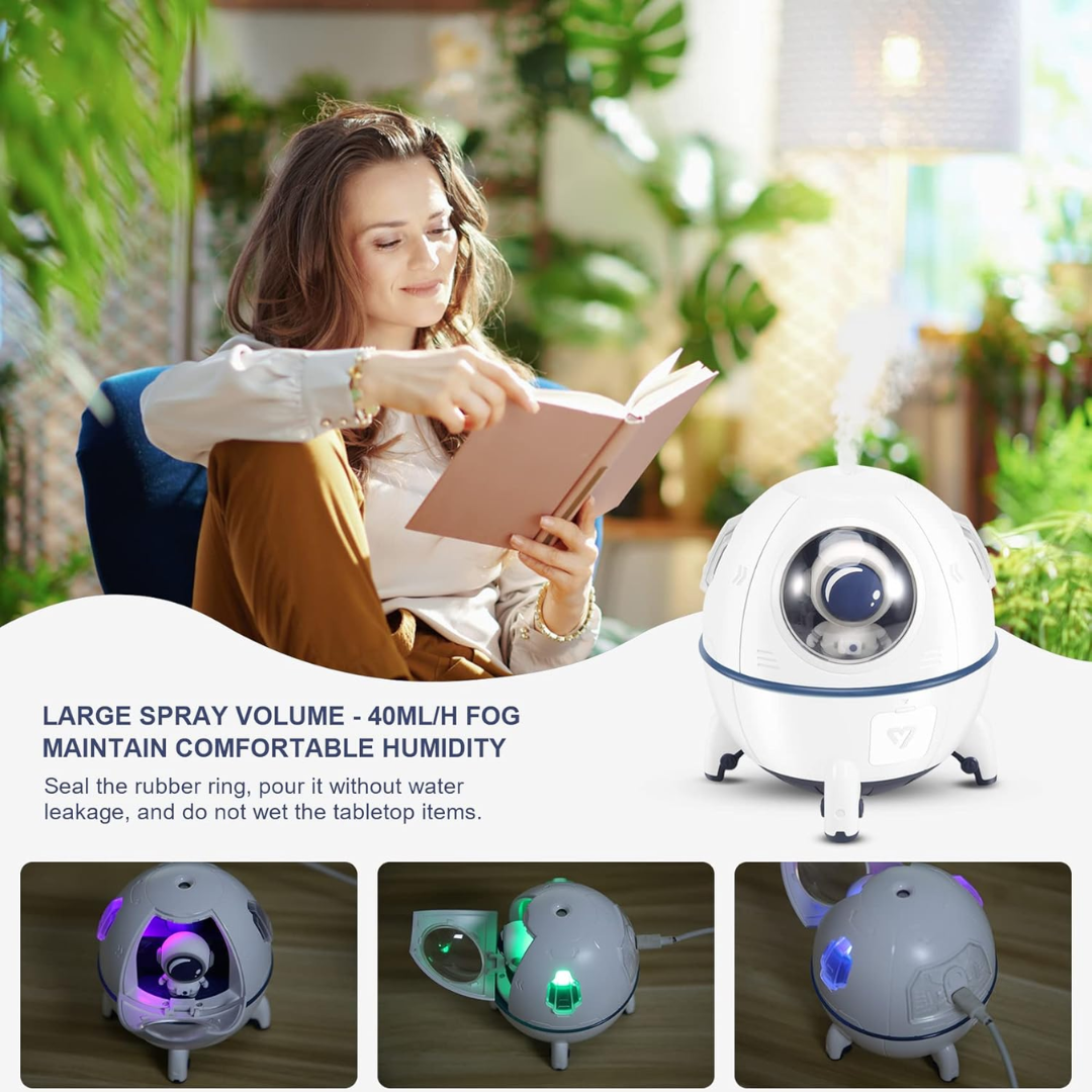 Humidificador 3 en 1 con aromaterapia y luz ambiental de 7 colores