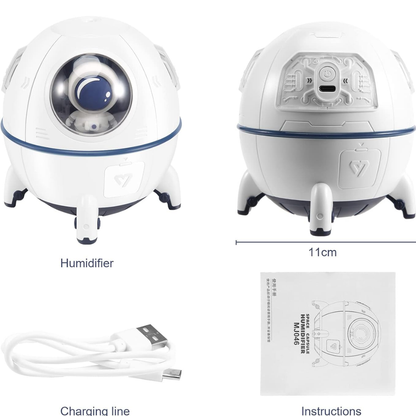 Humidificador 3 en 1 con aromaterapia y luz ambiental de 7 colores